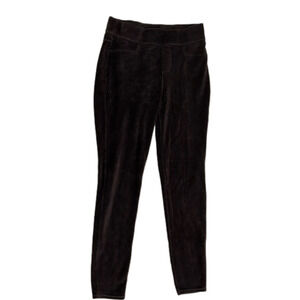 DARK brown velour classic apparel khakis & company size small pants